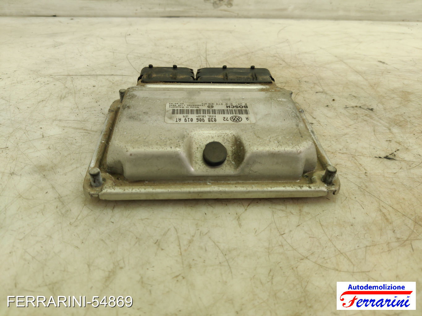 Centralina Motore VW GOLF 4 1J1 1.9 TDI 2000-2005 038906019AT, 0281010974