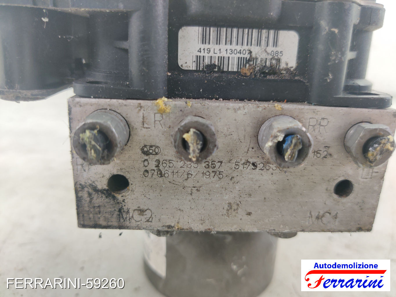 Centralina Pompa Abs CITROEN C4 LC 1.6 HDI 2004-2011 51792630, 0265235357 7