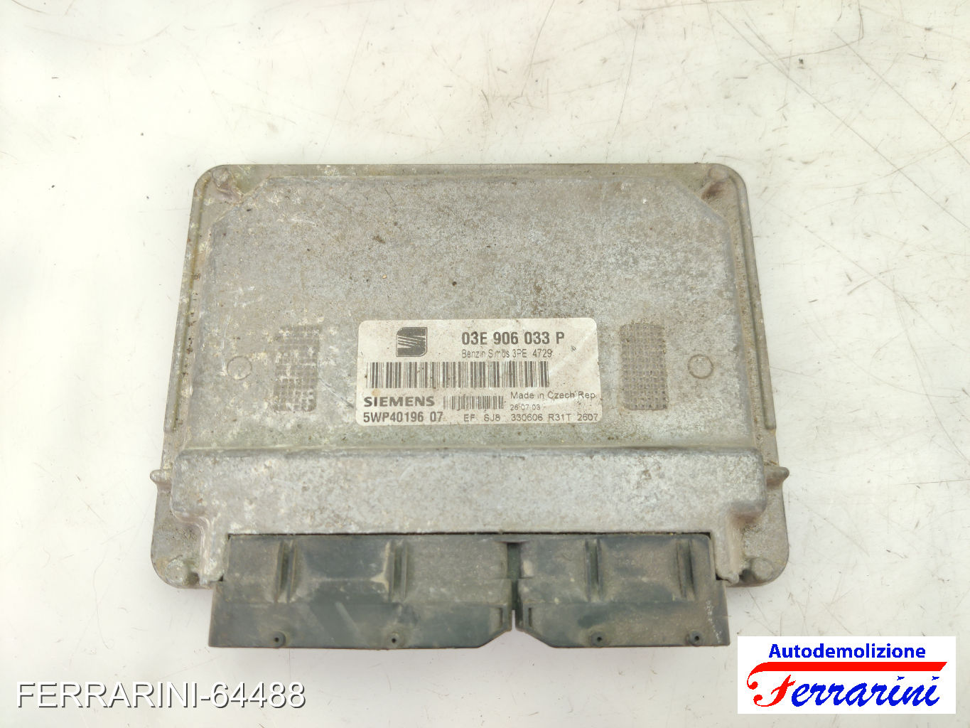Centralina Motore SEAT IBIZA 3 6L1 1.2 2002-2006 03E906033P, 5WP40196, 330606