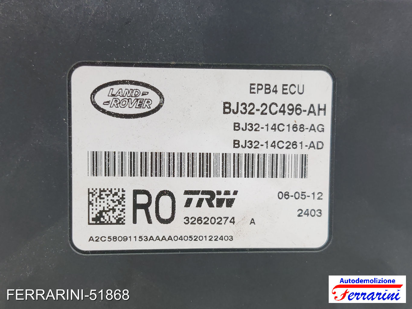 Centralina freno di stazionamento elettrico Freno A Mano Elettrico LAND ROVER 7