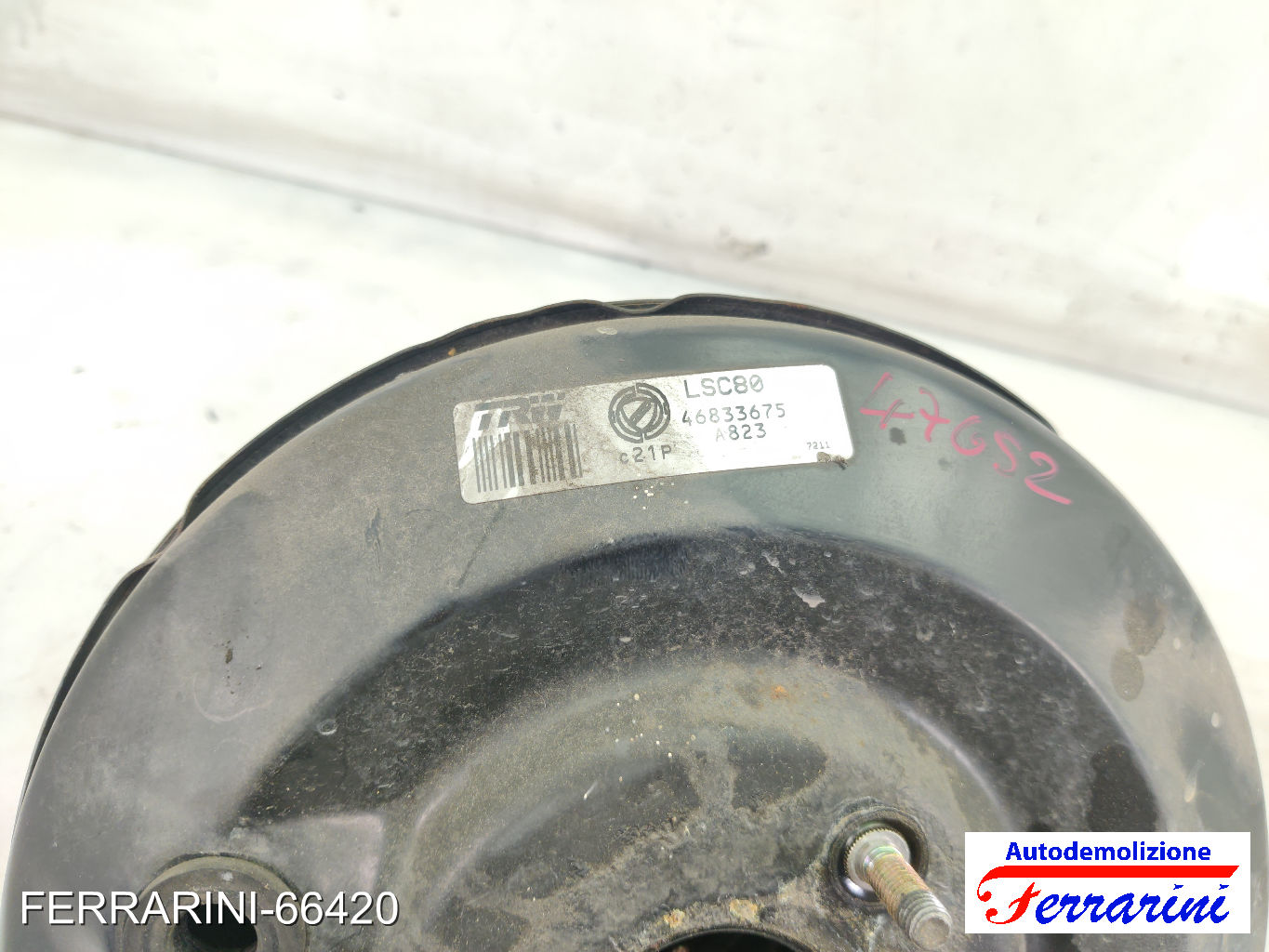 Servofreno ALFA ROMEO 147 937 1.6 16V T.SPARK 2001-2010 LSC80, 77364490, 9948851 8