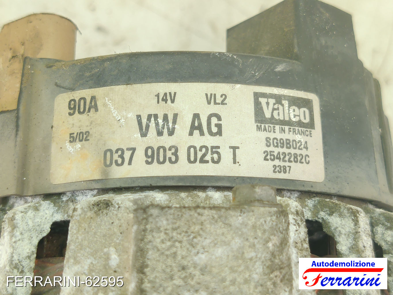 Alternatore VW GOLF 4 VARIANT 1J5 1.4 16V 1999-2006 037903025T, 037903025M