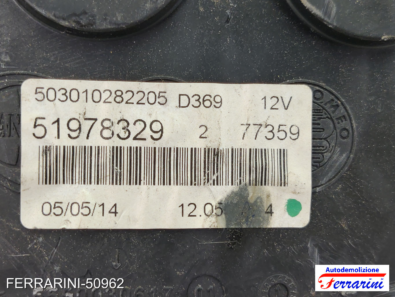 Quadro Contachilometri FIAT PUNTO 199 1.4 NATURAL POWER 2012-2023 51978329 6
