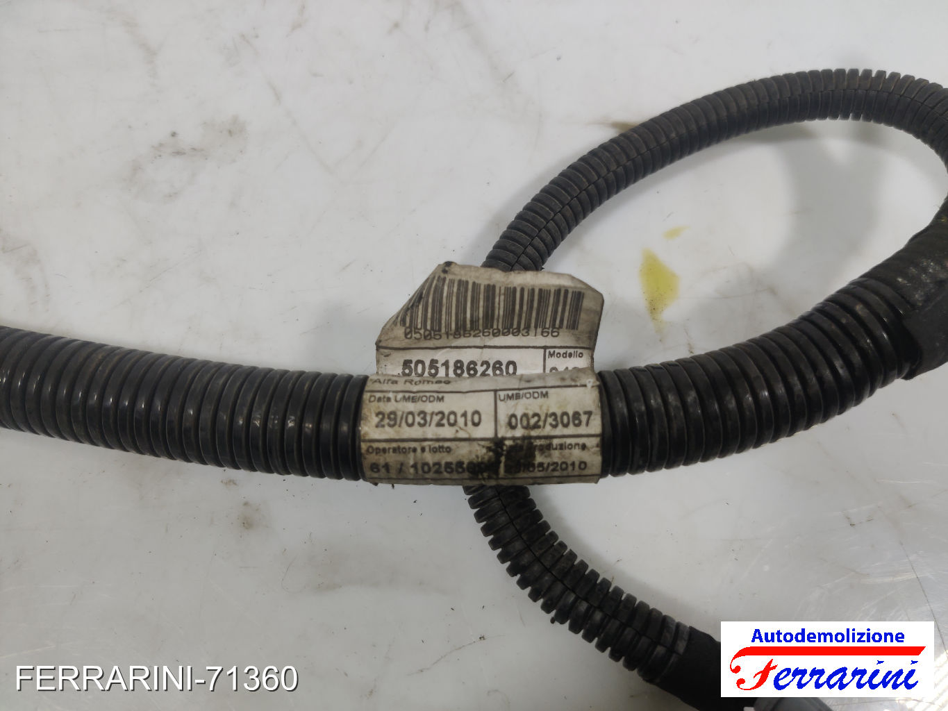 cavo batteria 940A3000 ALFA ROMEO GIULIETTA 940 1.6 JTDM 2010-2016 50518626 6