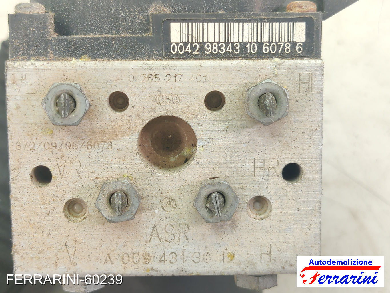Centralina Pompa Abs MERCEDES CLASSE E W210 E 250 TURBO D 1997-1999 A0034313012