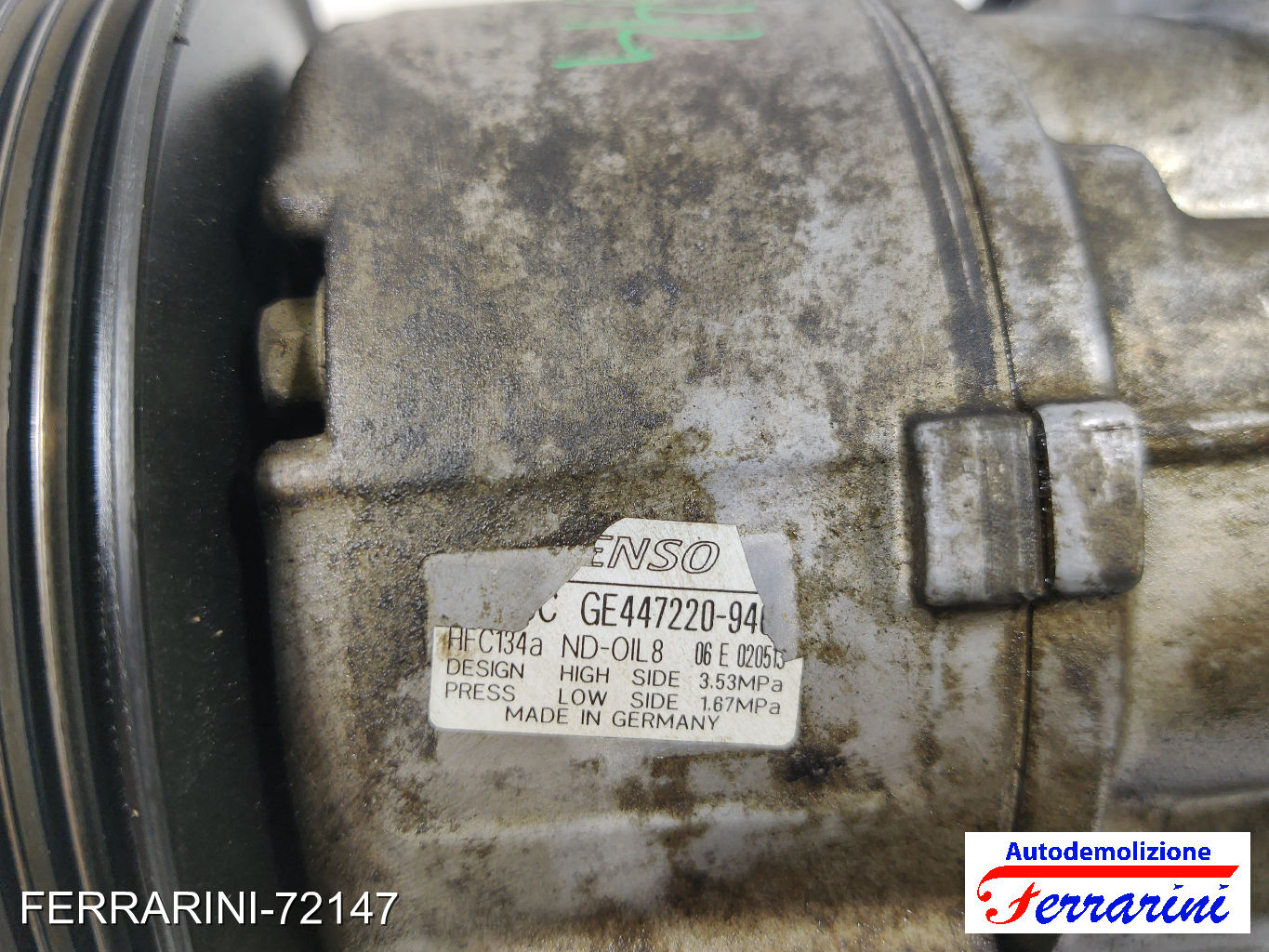 Compressore Clima TOYOTA YARIS P1 1.0 1999-2005 8832052010, HFC134A, GE447220946
