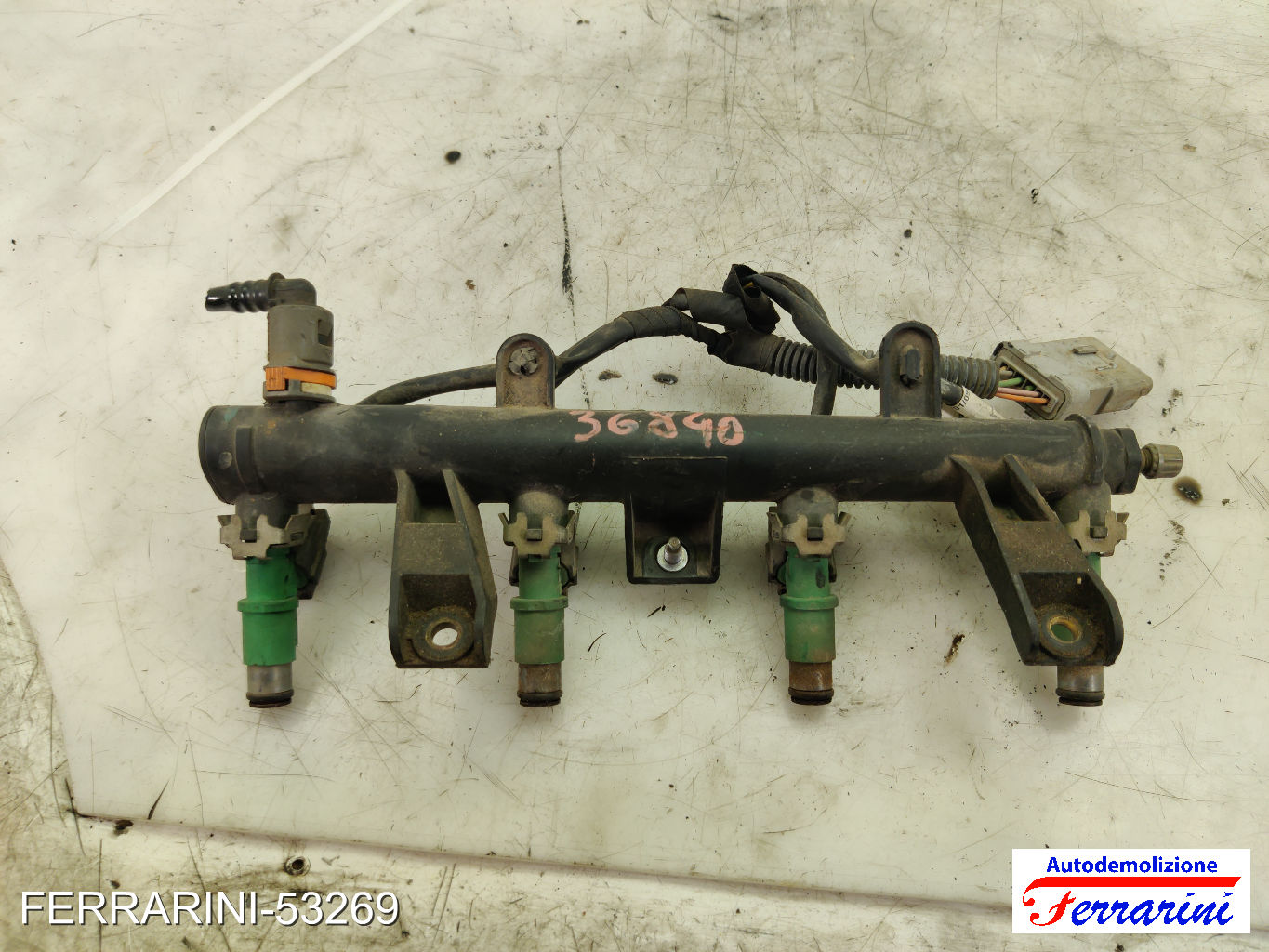 Flauto Iniettori CITROEN C3 1 FC, FN 1.1I 2002-2009 198542, 1984G0, 9655833580