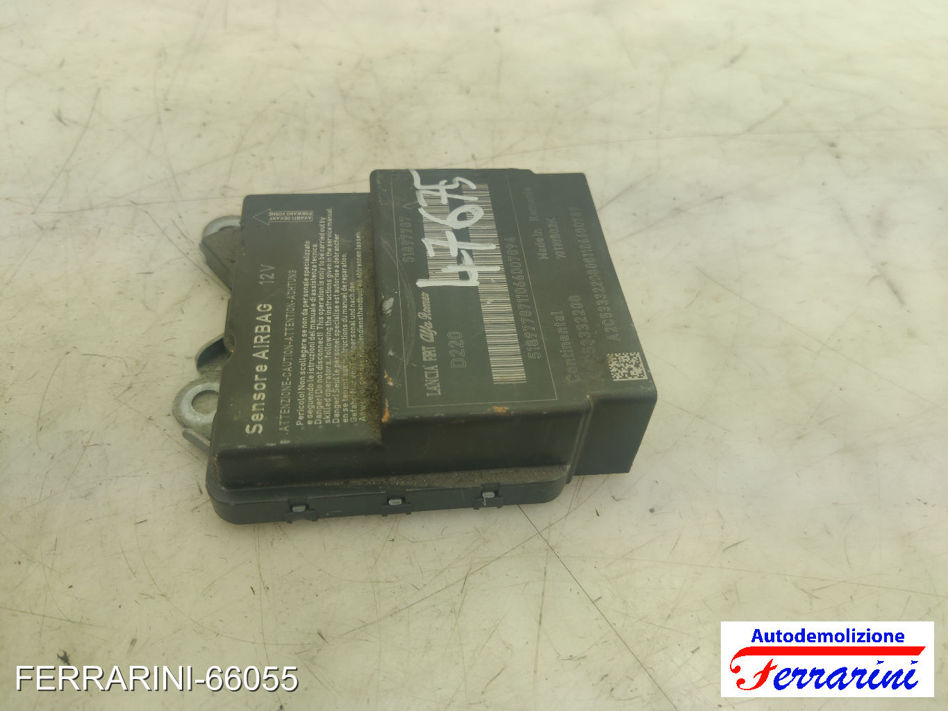 Centralina Airbag FIAT PUNTO EVO 199 2009-2012 51897787, 10110802K