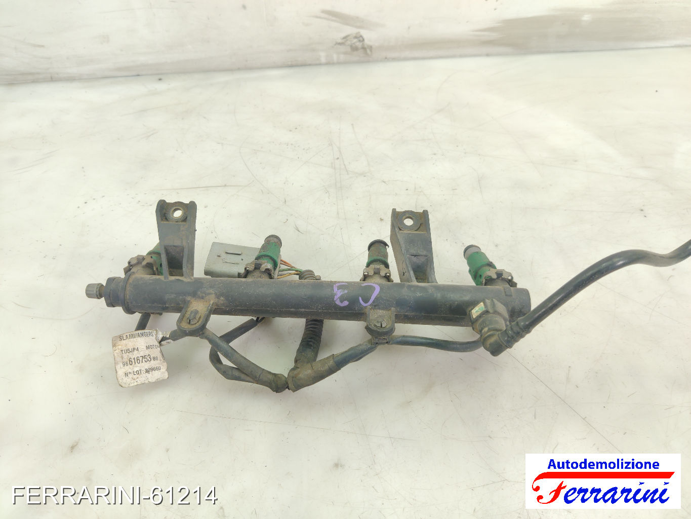 Flauto Iniettori PEUGEOT 1007 KM 1.4 2005-2009 9661675380, AMANGERS09