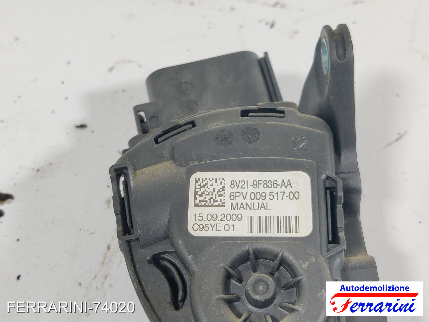 Pedale Acceleratore FORD FIESTA 6 CB1, CCN 1.25 2008-2017 8V219F836AA, 8V219F836