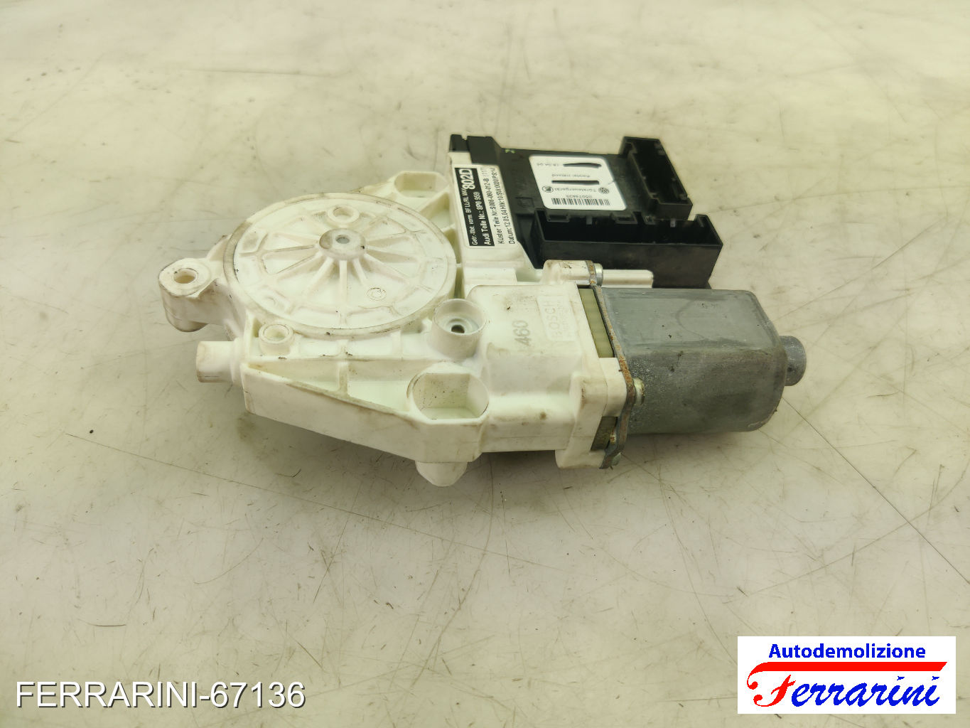 Motorino Alzavetro AUDI A3 8P1 2.0 TDI 16V 2003-2012 8P0959802G