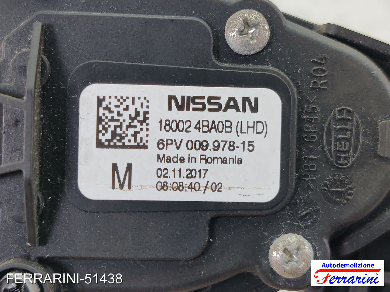 Pedale Acceleratore NISSAN QASHQAI 2 J11 1.5 DCI 2013-2023 180024BA0B