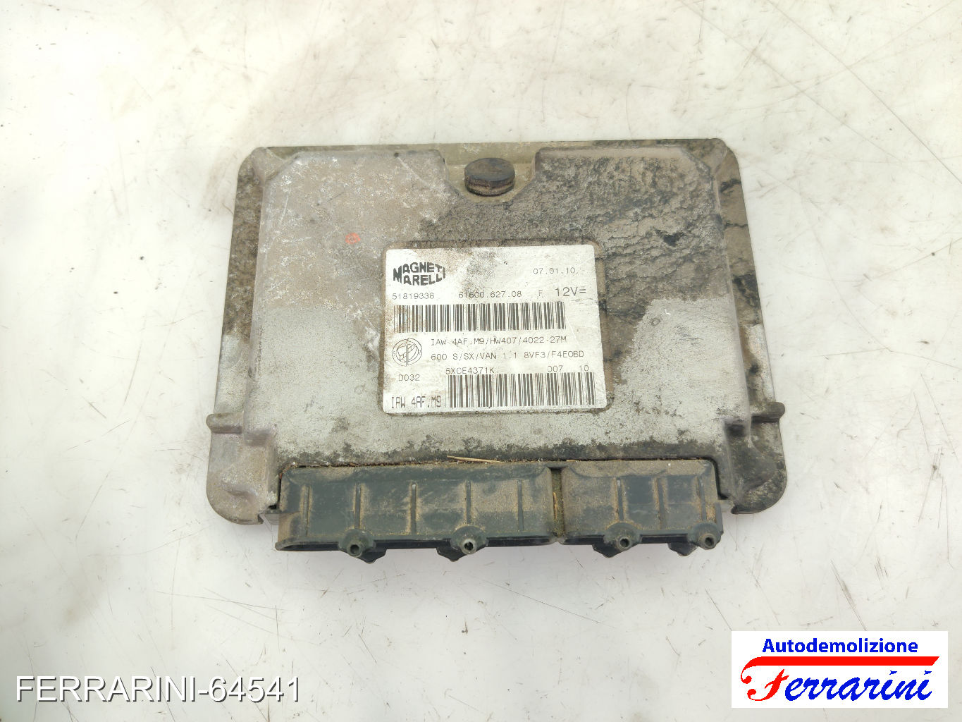 Centralina Motore FIAT SEICENTO 600 287 1.1 1998-2010 51819338, 55187372
