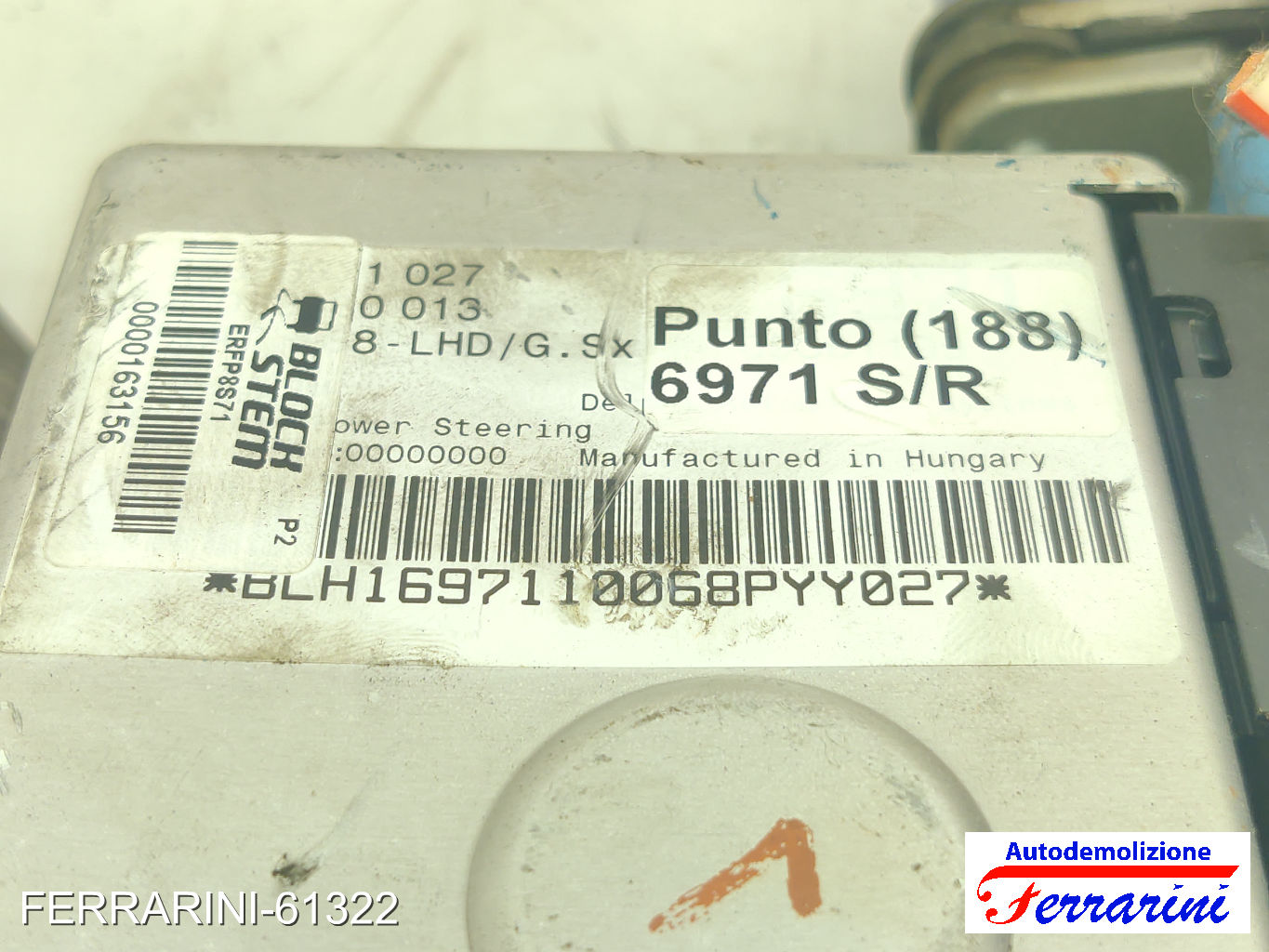 Canna Piantone Sterzo FIAT PUNTO 188 1999-2010 71745065, 51711699, 46558348