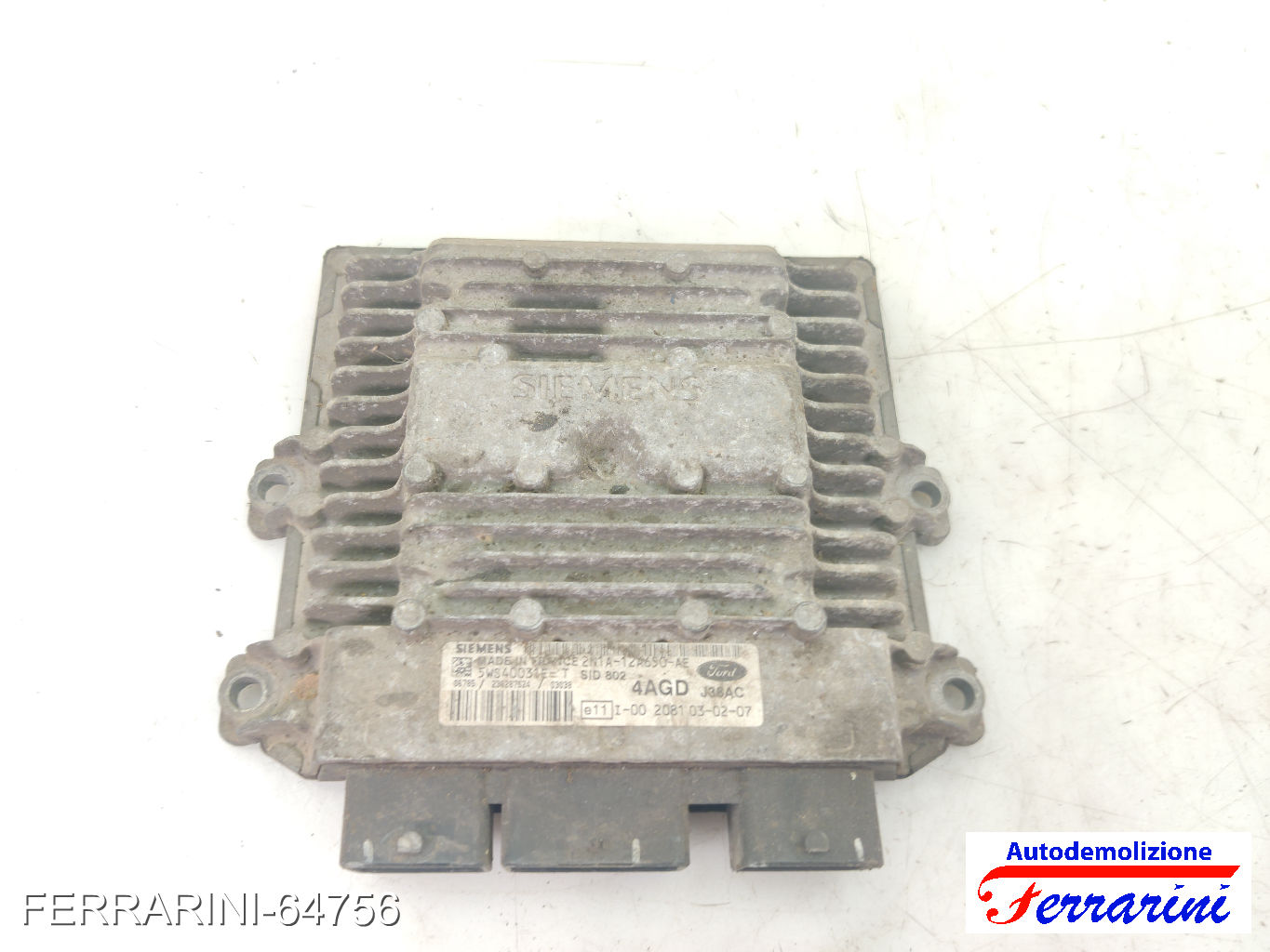 Centralina Motore FORD FUSION JU 1.4 TDCI 2002-2012 2N1A12A650AE, 2N1A12A650