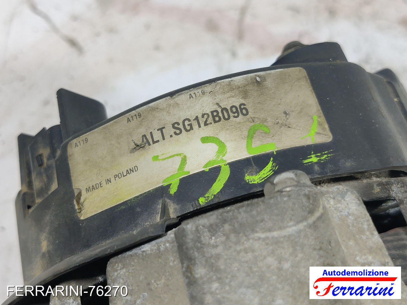 Alternatore RENAULT CLIO 2 BB, CB 1.5 DCI 2001-2009 8200306307, SG12B096