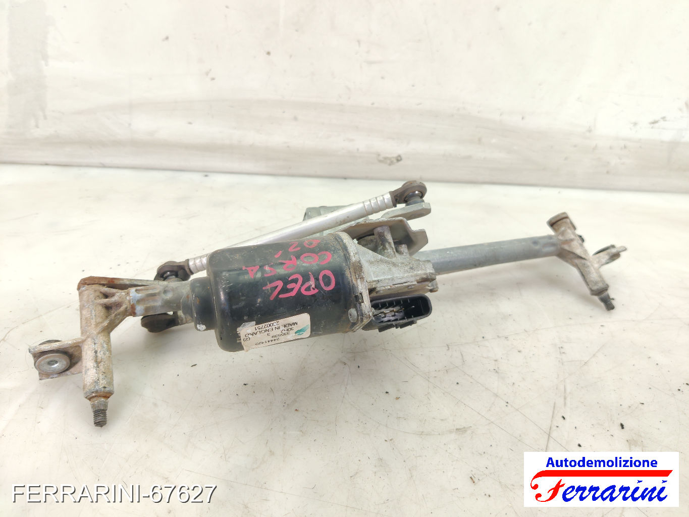 Motorino Alzavetro OPEL CORSA C X01 1.7 DTI 2000-2009 24441422, 23002751 8