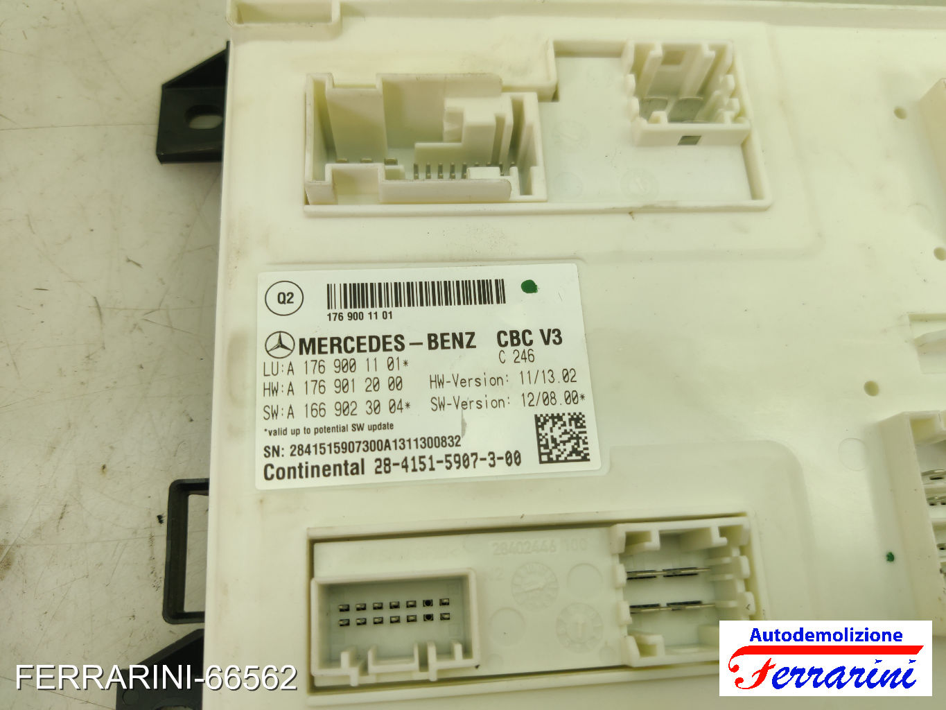 SAM Body Computer MERCEDES CLASSE B W242, W246 B 180 CDI 2011-2014 A1769001101 8