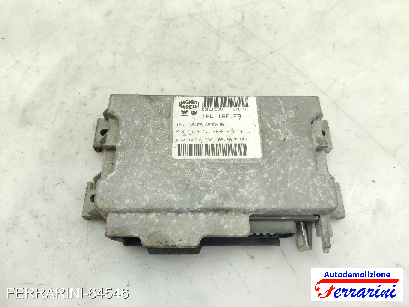Centralina Motore FIAT PUNTO 176 55 1.1 1993-1999 46480662, DGMLHC38