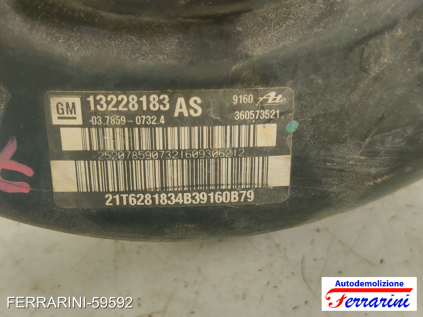 Servofreno OPEL INSIGNIA A SW G09 2.0 CDTI 2008-2015 13228183, 03785907324