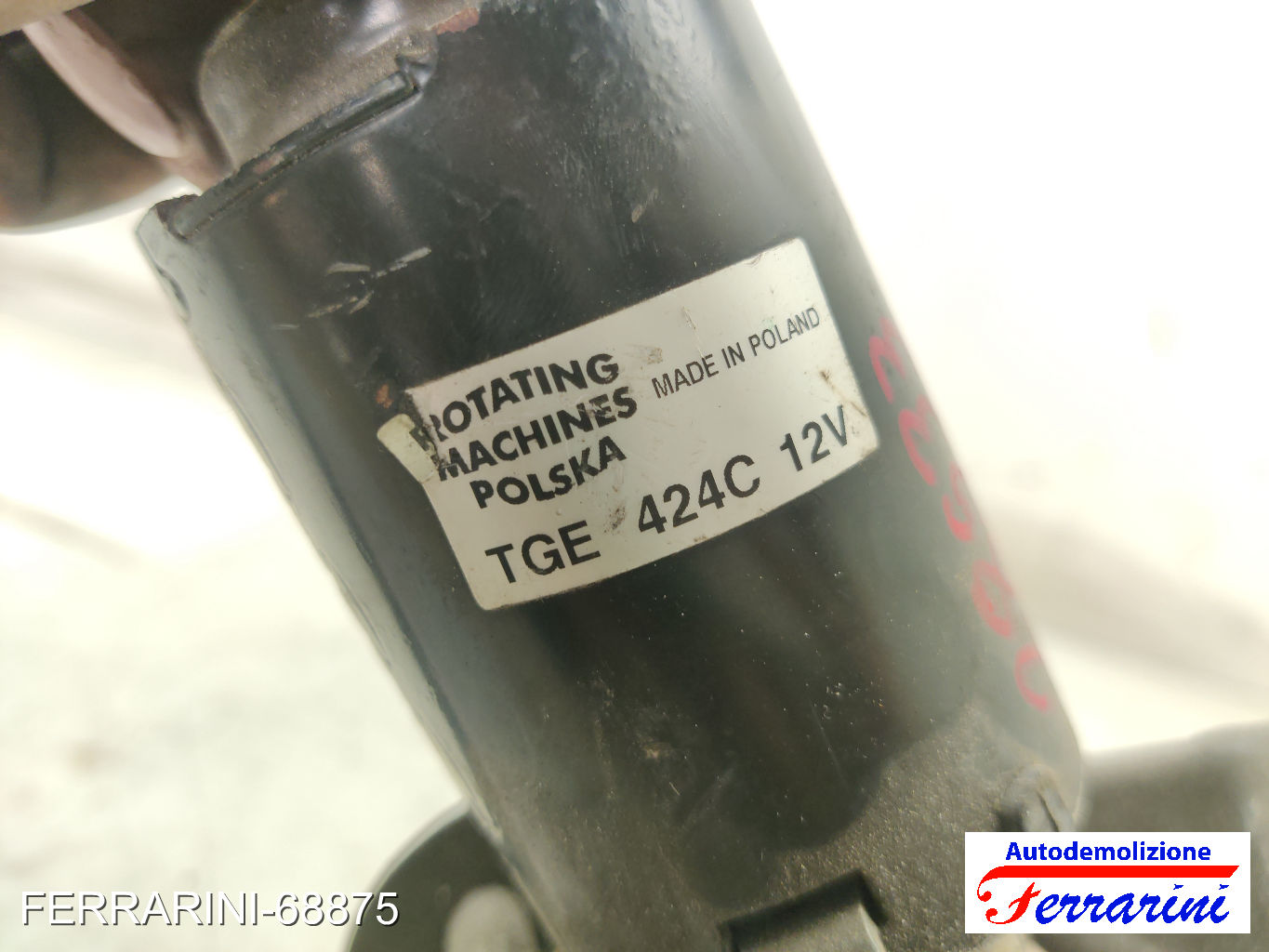 Spazzacqua Motorino Tergicristallo FIAT SEICENTO 600 187 1997-2008 anteriore