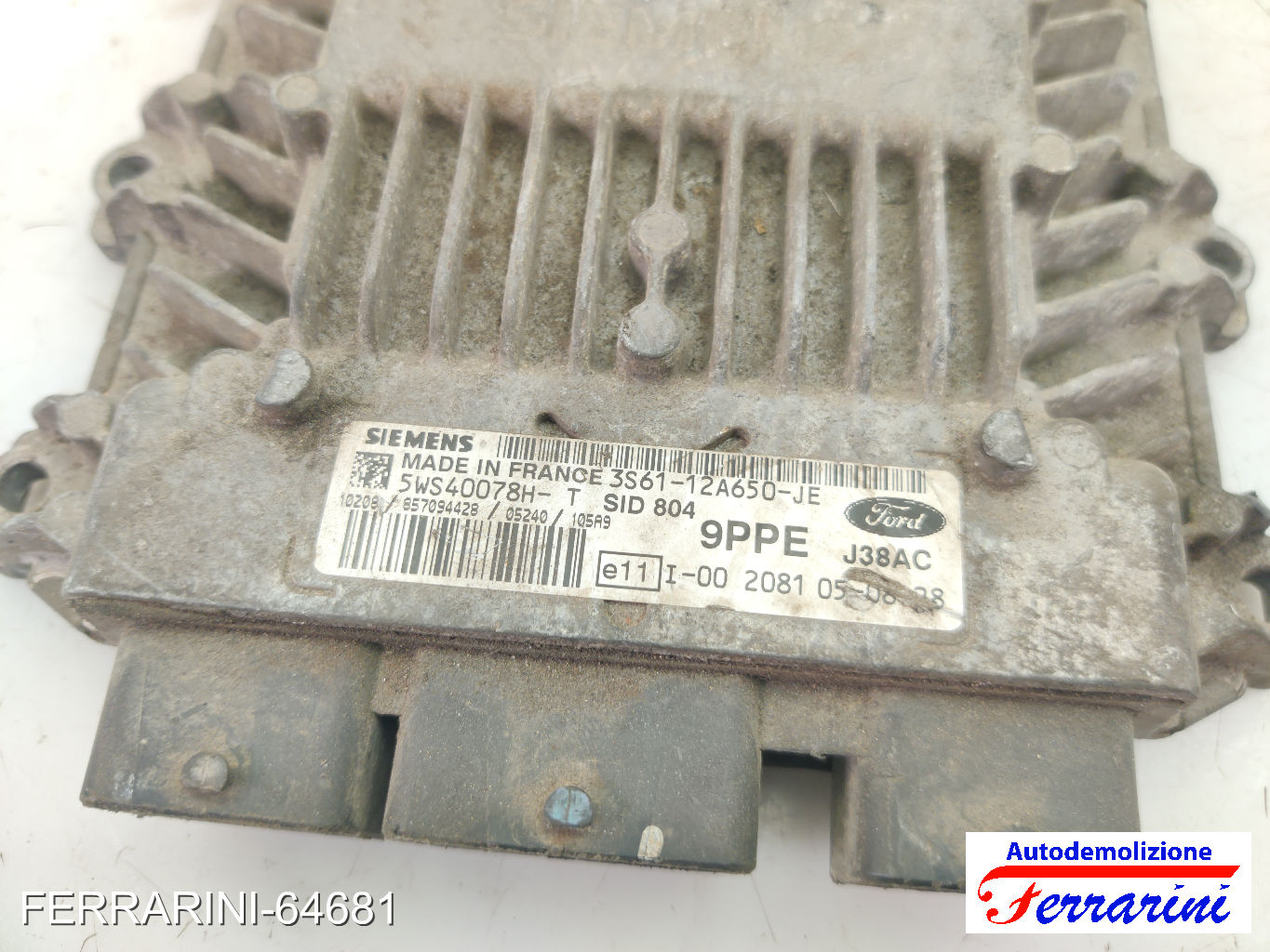 Centralina Motore FORD FIESTA 5 JD, JH 1.4 TDCI 2001-2008 3S6112A650JE 8
