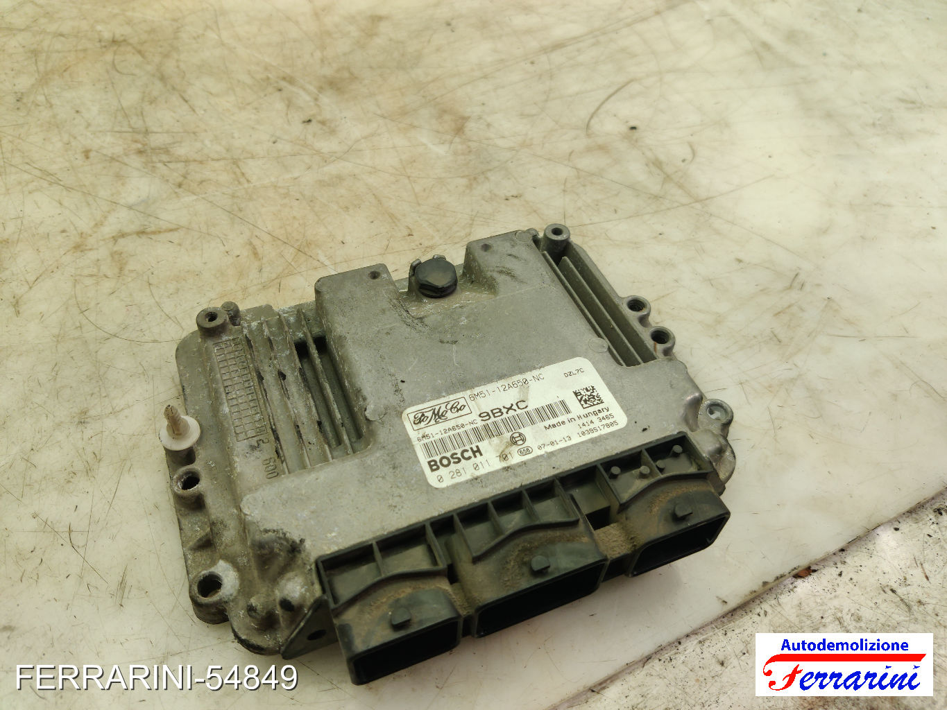 Centralina Motore FORD FOCUS 2 DA, DP, HCP 1.6 TDCI 2005-2012 0281011701, 9BXC