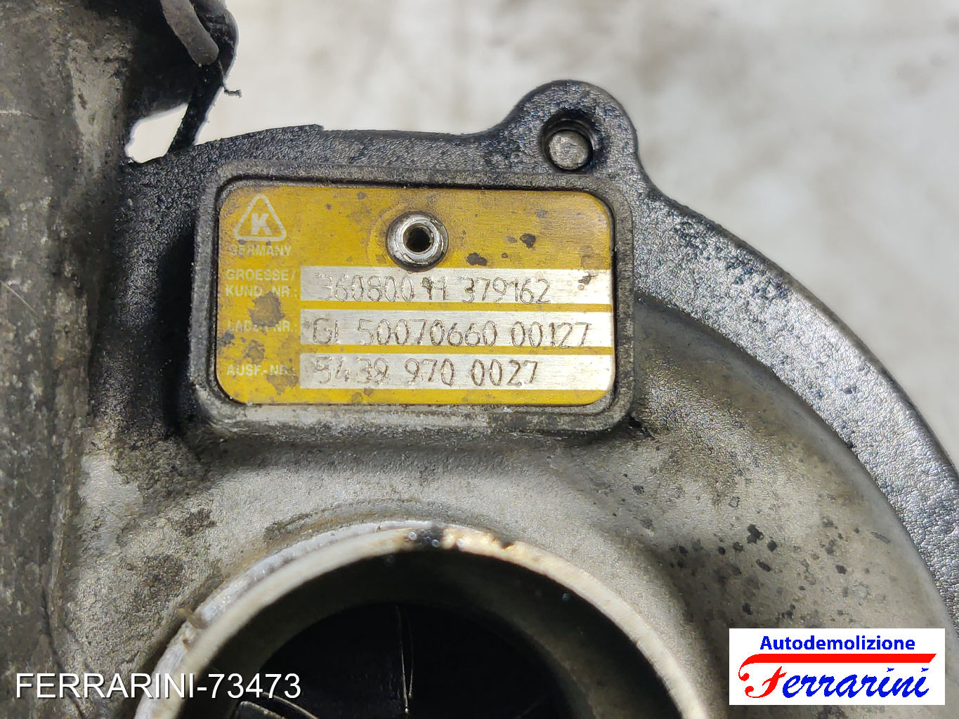 Turbina RENAULT SCENIC 2 JM0/1 1.5 DCI 2003-2005 8200204572, 54399700027 7