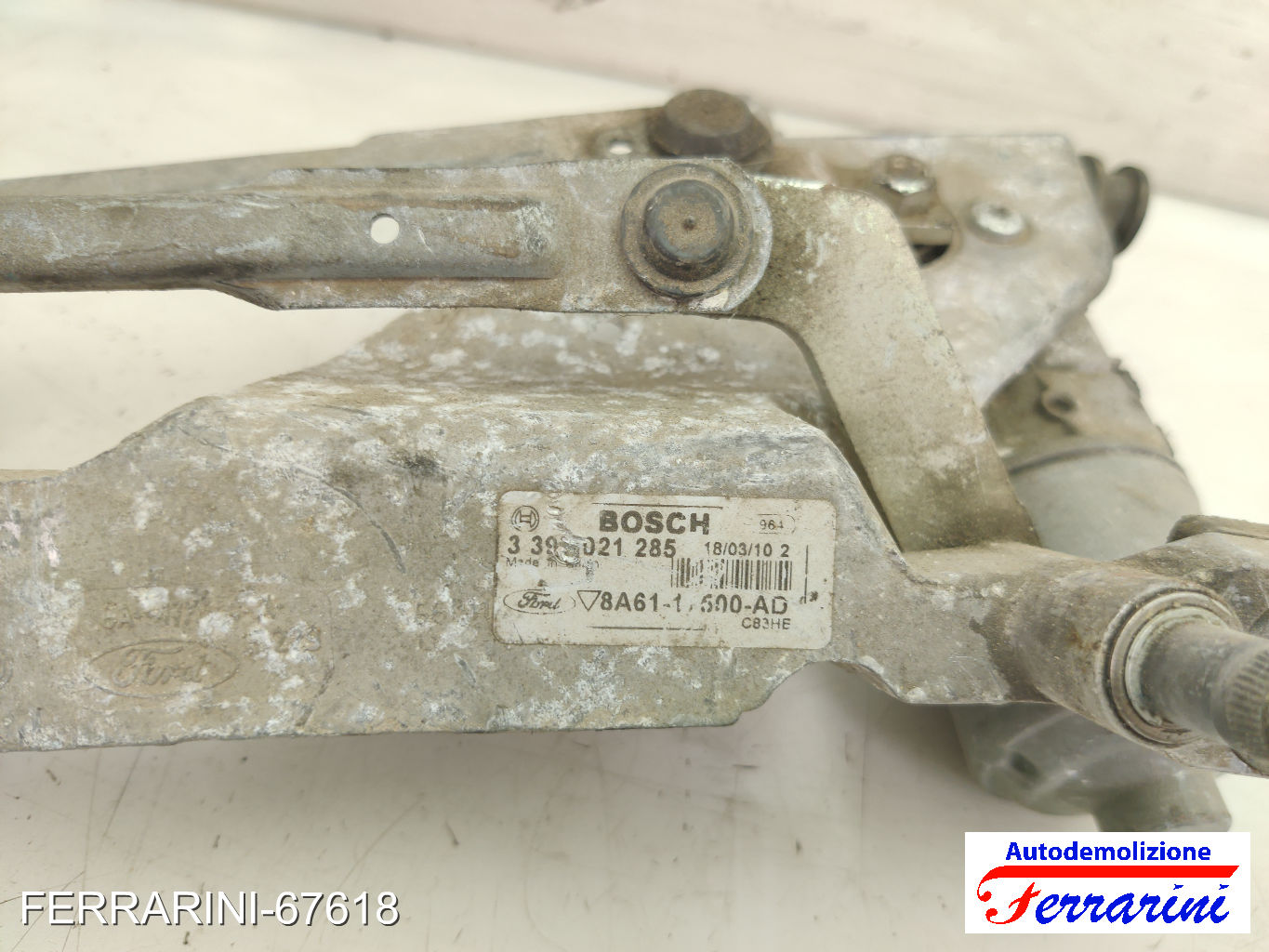 Spazzacqua Motorino Tergicristallo FORD FIESTA 6 CB1, CCN 2010-2012 anteriore