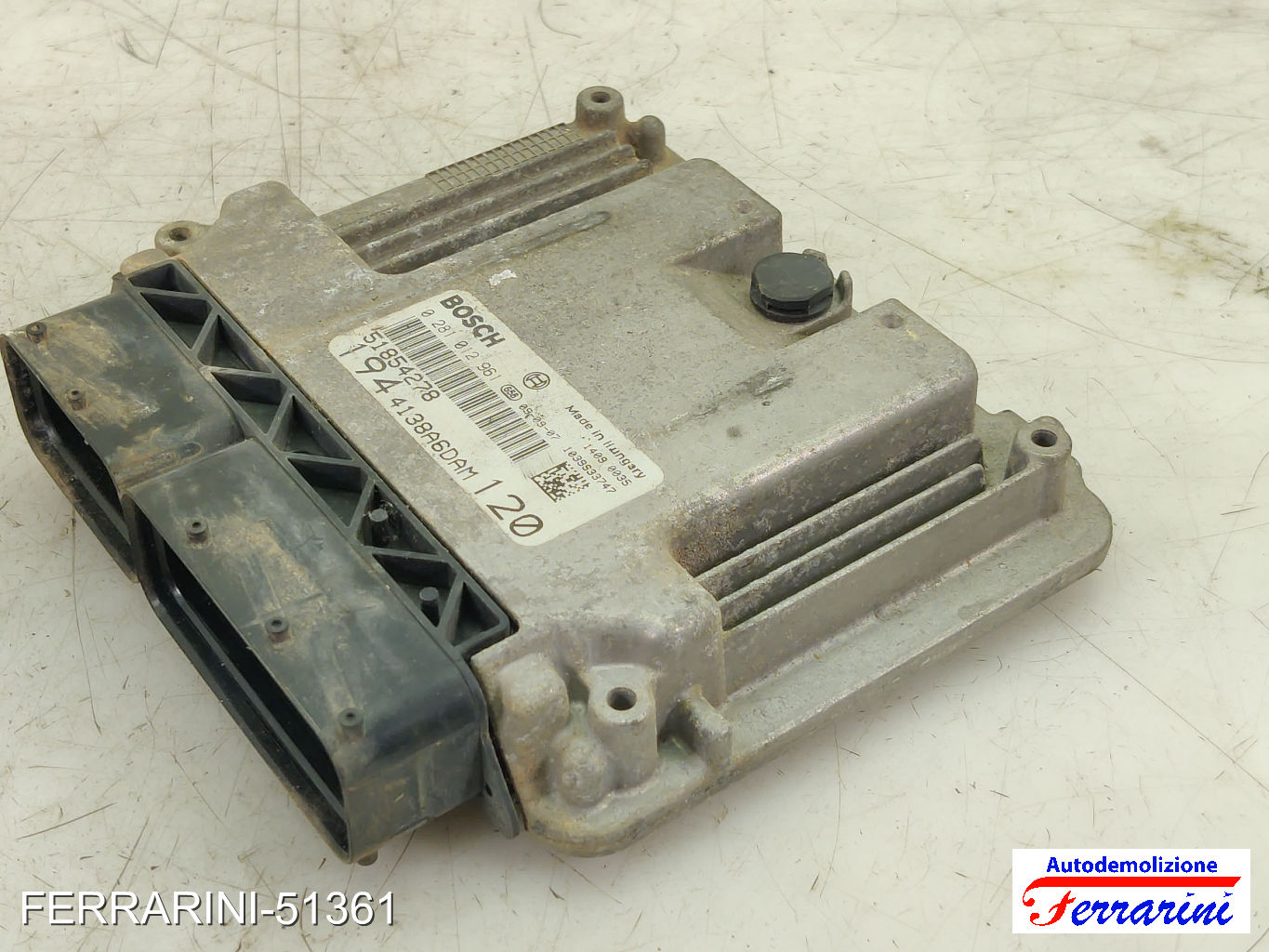 Centralina Motore FIAT CROMA 194 1.9 D MULTIJET 2005-2011 51854278, 4138A6DAM