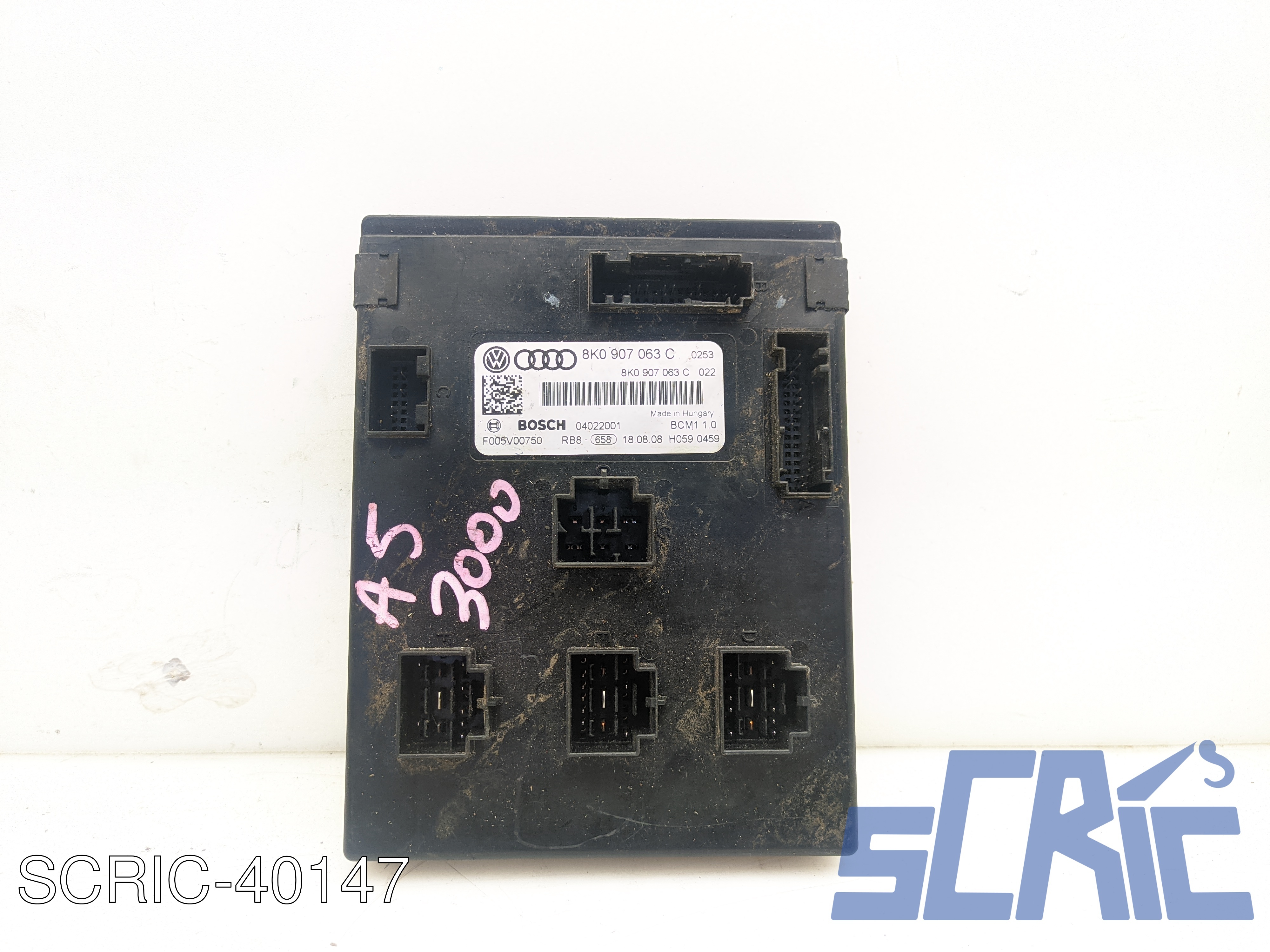 Body Computer AUDI A5 8T3 2.0 TDI 2013-2017 8K0907063C, 04022001, F005V00750