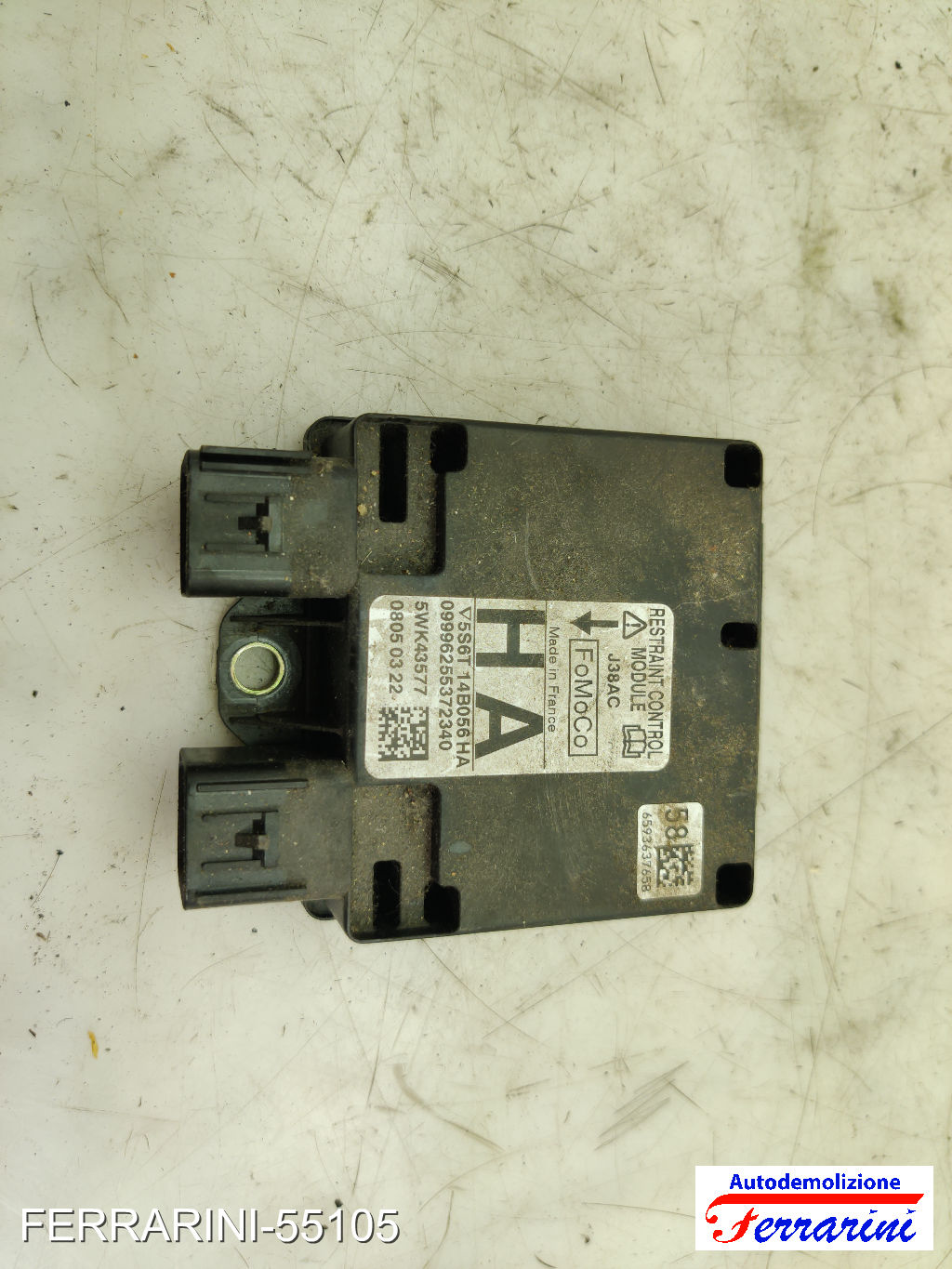 Centralina Airbag FORD FIESTA 5 JD, JH 2001-2008 5S6T14B056HA, 5WK43577 7