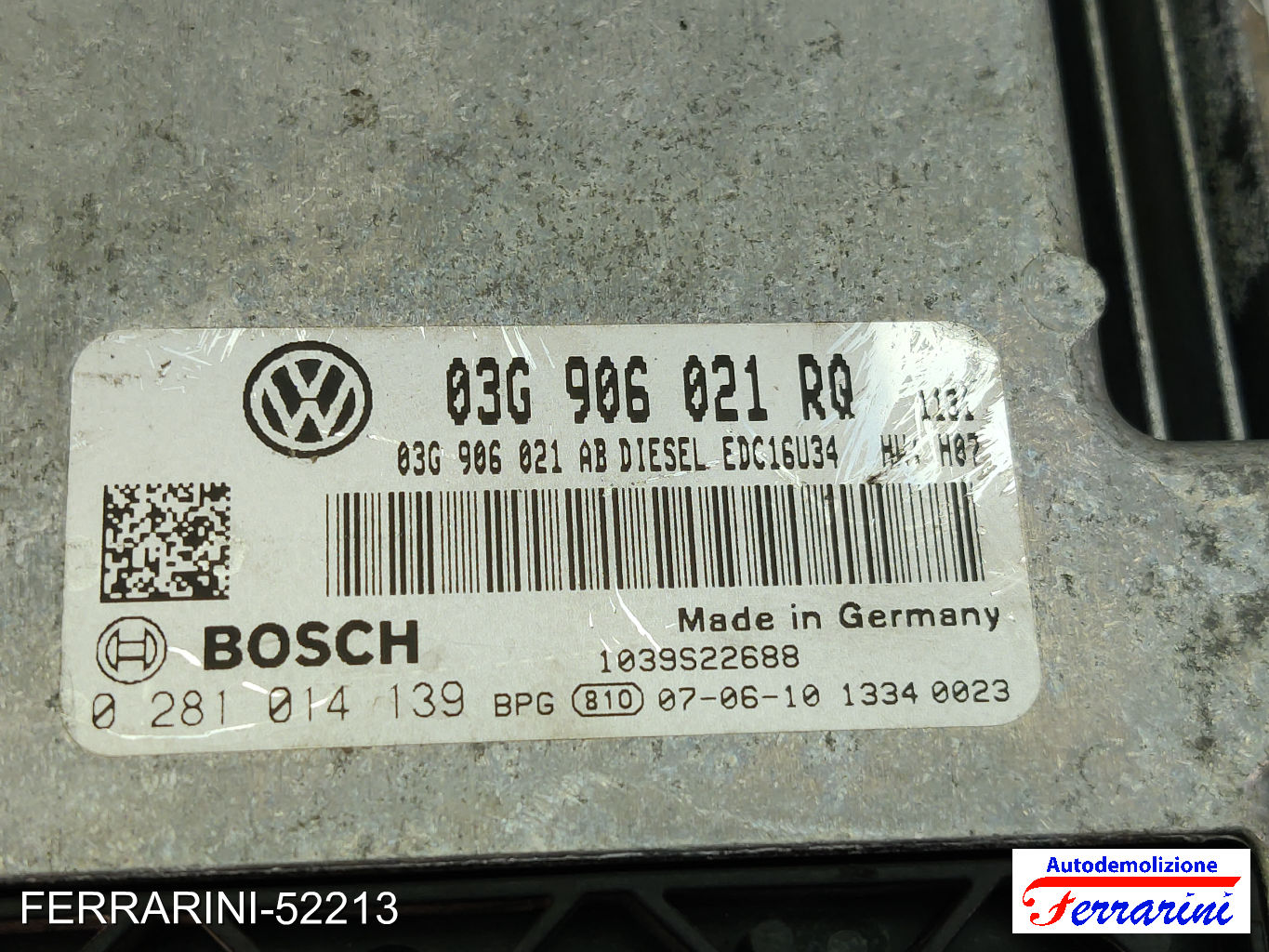 Centralina Motore VW PASSAT VARIANT 3C5 2.0 TDI 2005-2009 03G906021RQ 6