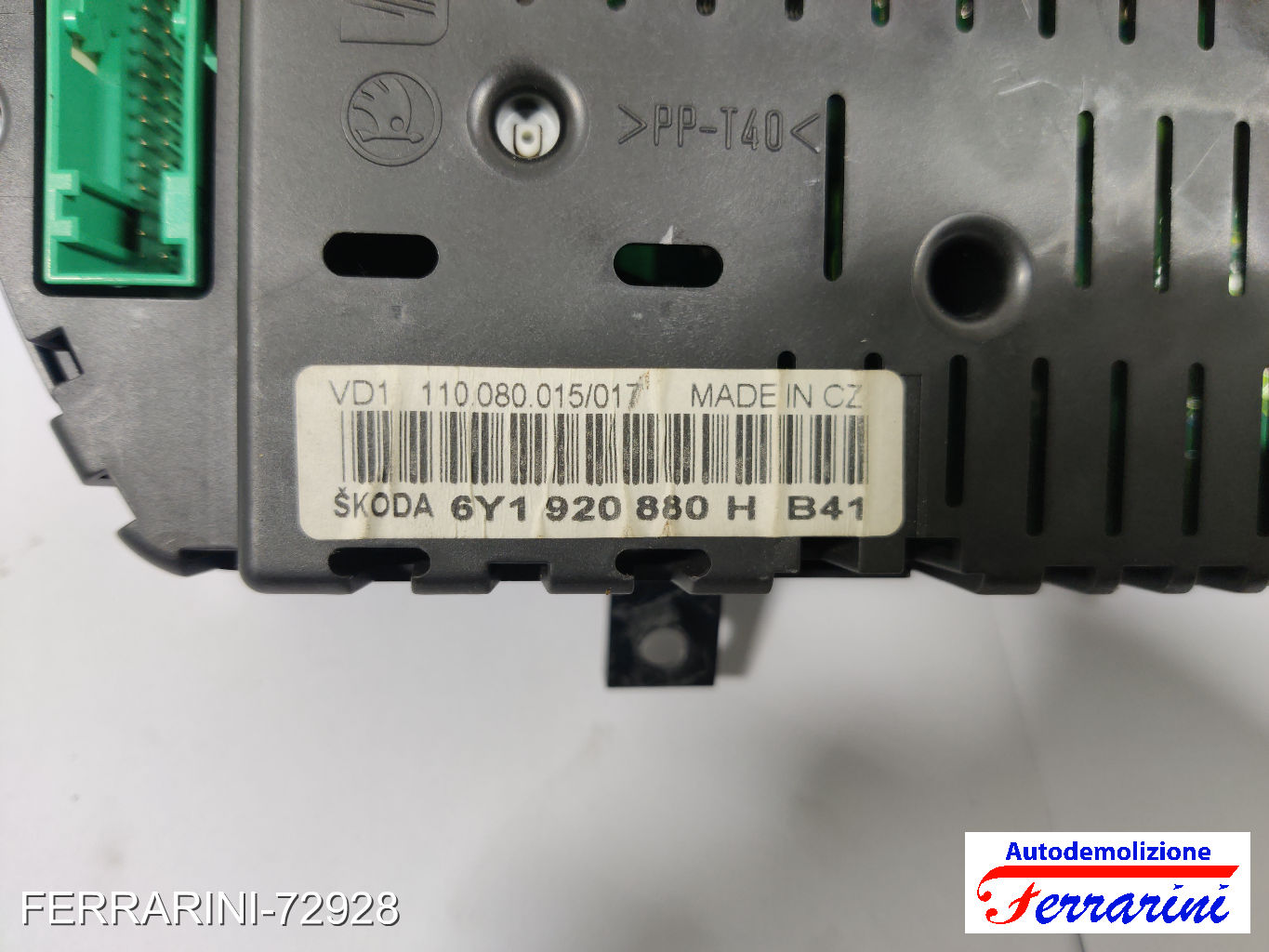 Quadro Contachilometri SKODA FABIA 1 COMBI 6Y5 1.9 TDI 2000-2007 6Y1920880H 7