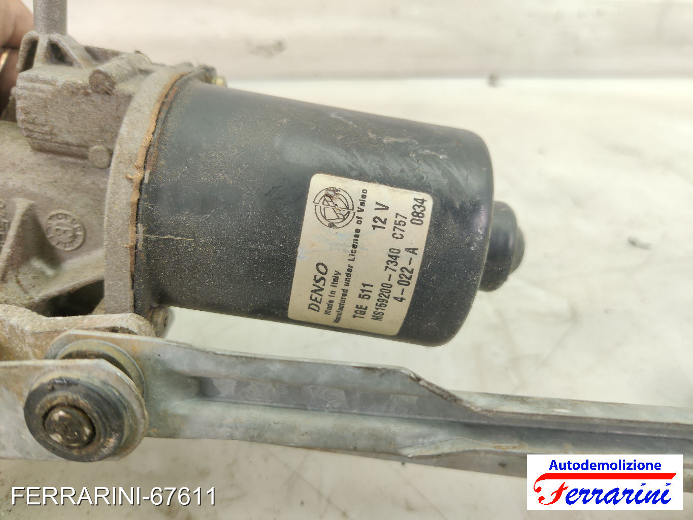 Spazzacqua Motorino Tergicristallo FIAT PUNTO 188 1999-2010 anteriore, frontale