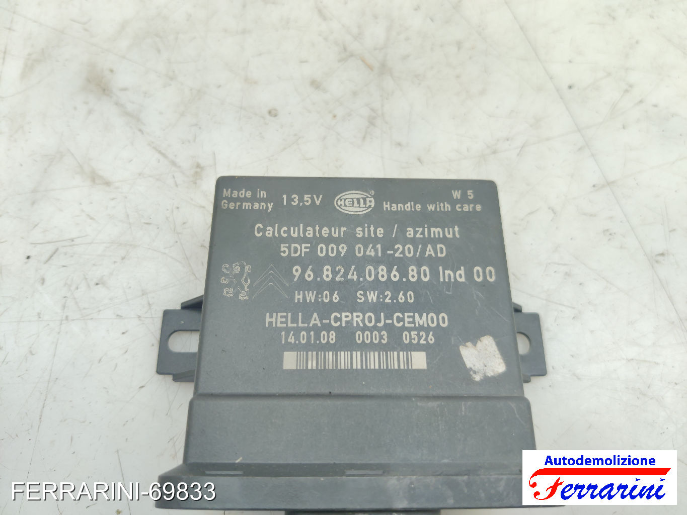 Centralina xenon CITROEN C4 PICASSO 1 UD 2.0 HDI 138 2006-2013 9682408680