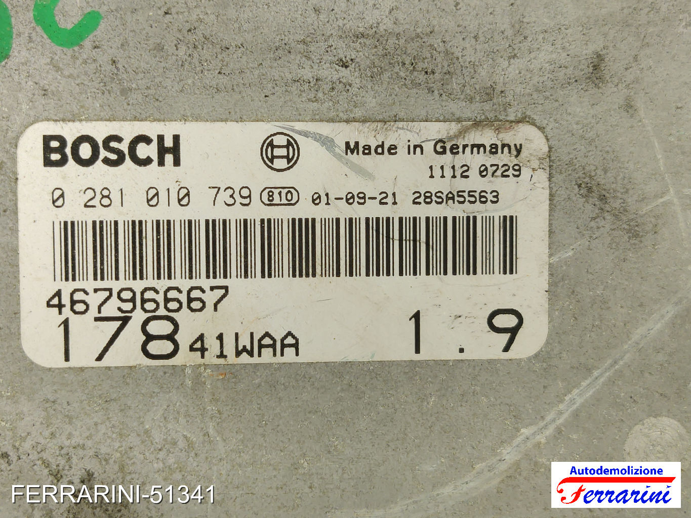 Kit Accensione FIAT PALIO WEEKEND 171, 173, 178, 373, 374 1.9 JTD 2001-2004