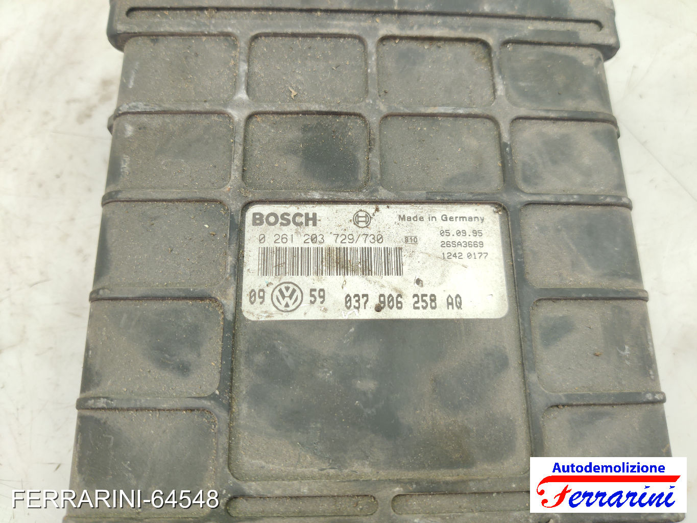 Centralina Motore VW GOLF 3 1H1 1.6 1995-1997 037906258AQ, 0261203729, 26SA3669