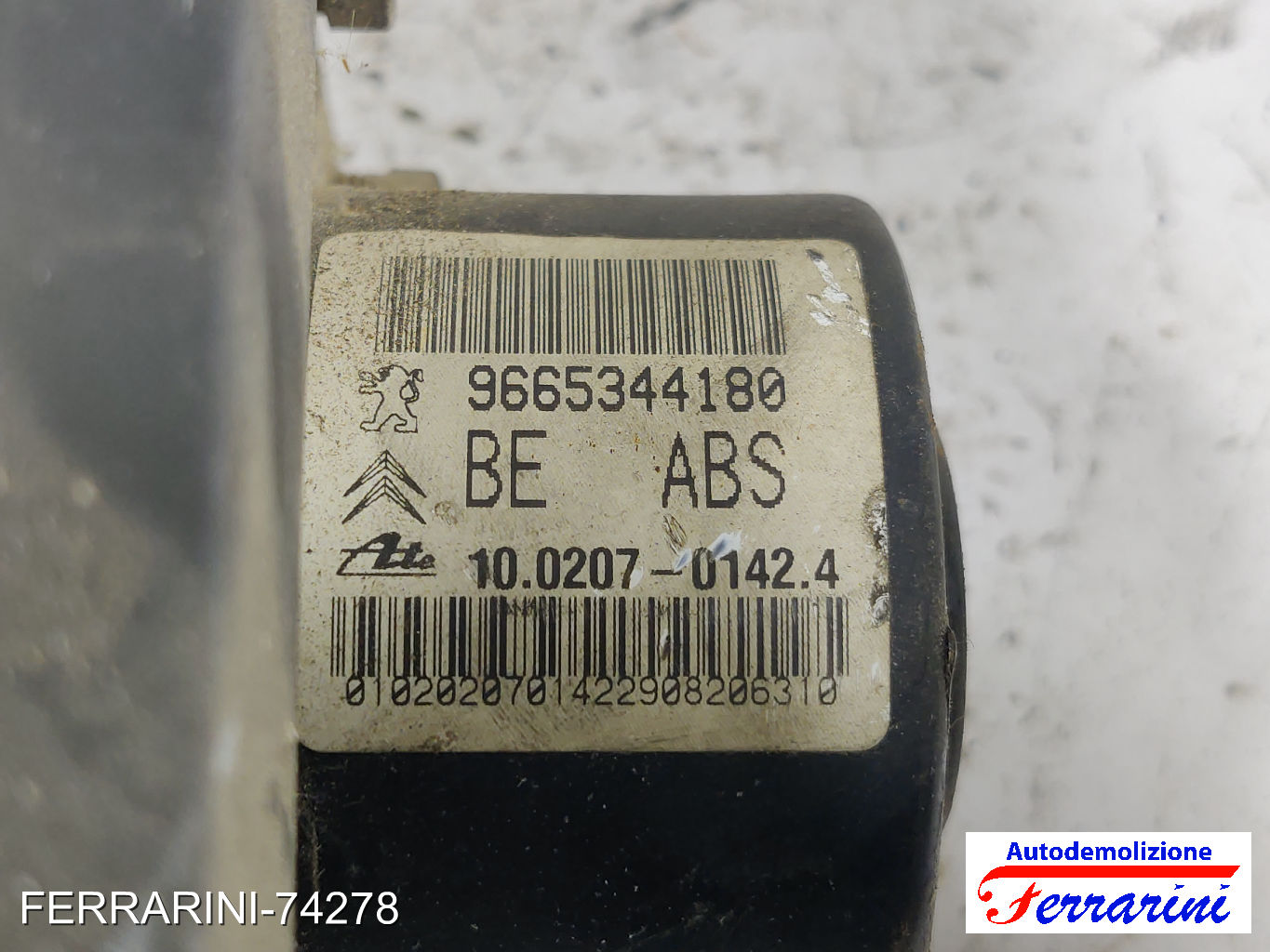 Centralina Pompa Abs CITROEN C3 1 FC, FN 1.1I 2002-2009 9665344180, 10020701424