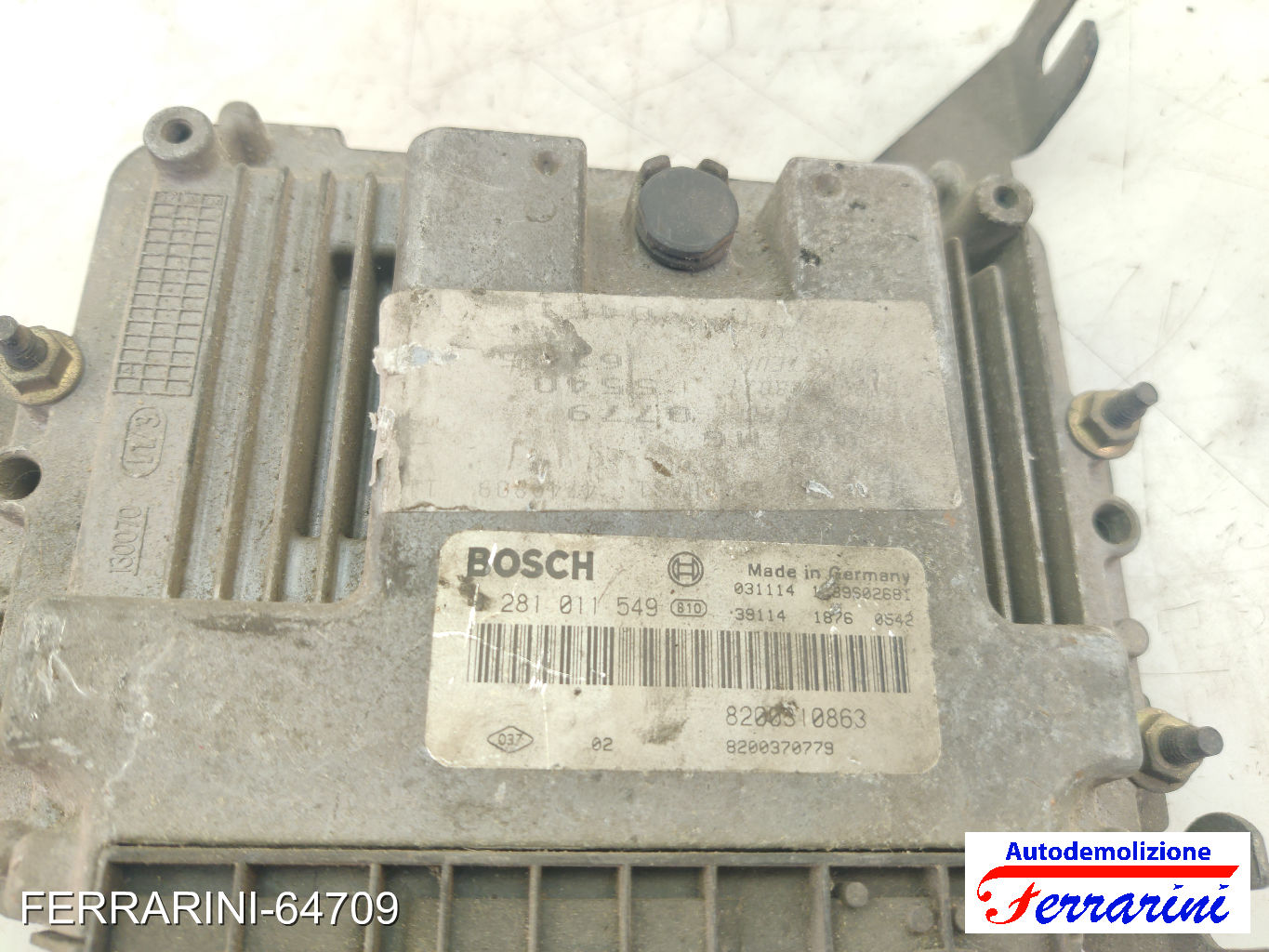Centralina Motore RENAULT MEGANE 2 KM 1.5 DCI 2003-2009 8200310863, 0281011549 6