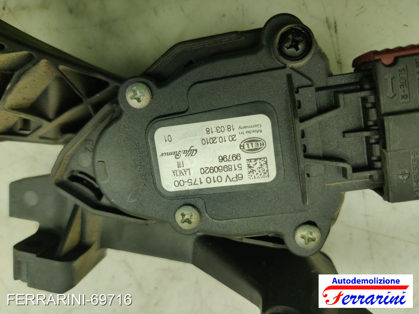 Pedale Acceleratore LANCIA DELTA 3 844 1.6 D MULTIJET 2008-2014 99796, 51785640