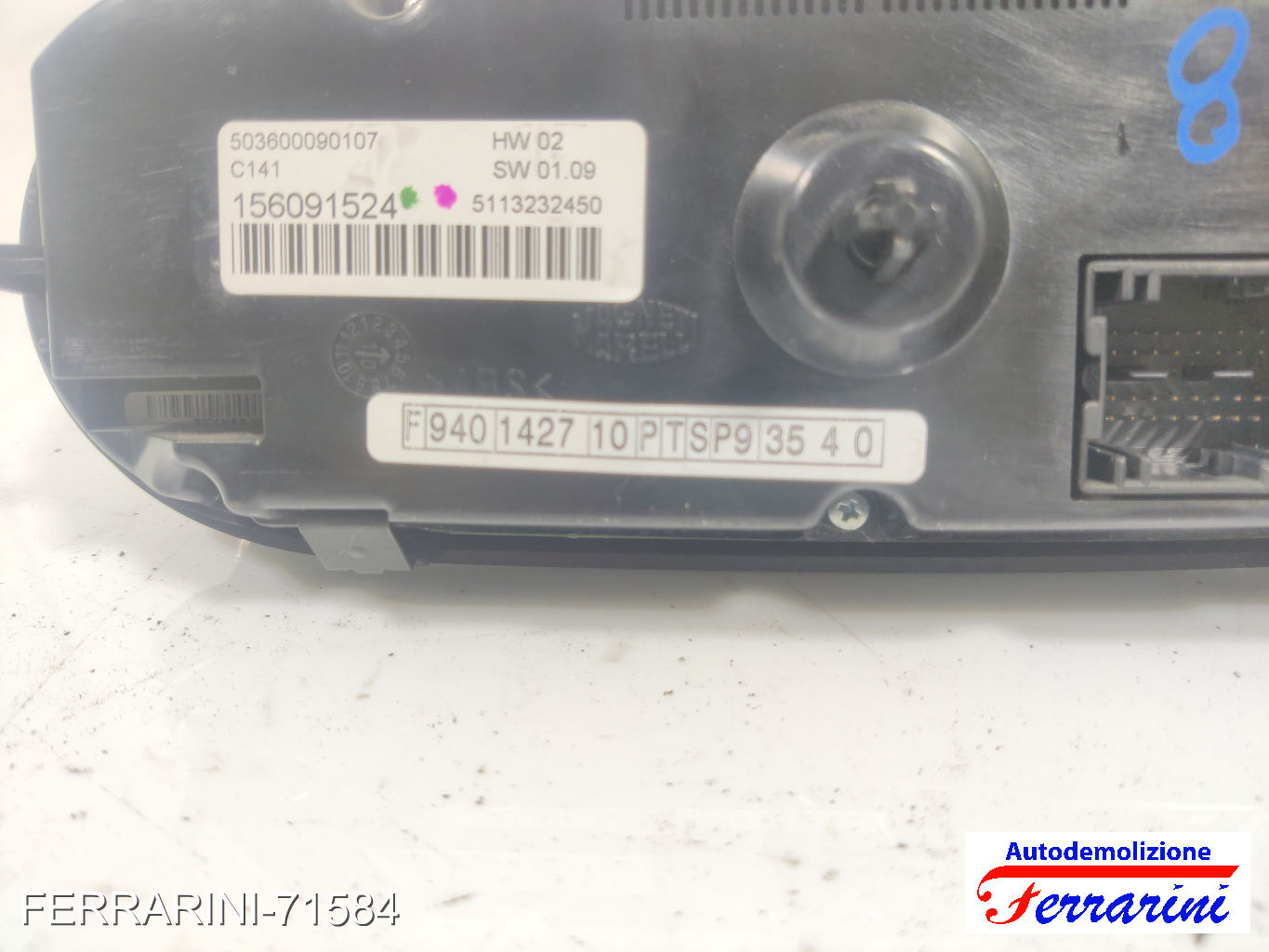 Tastiera Clima ALFA ROMEO GIULIETTA 940 2010-2016 anteriore, frontale 156091524 7