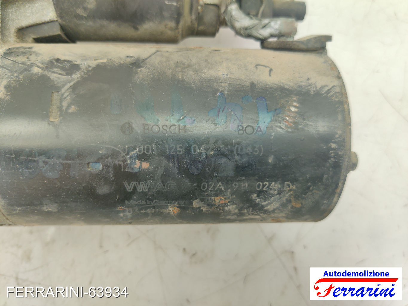 Motorino Avviamento VW POLO 9A, 9N 1.9 TDI 2001-2009 0001125042, 02A911024 10