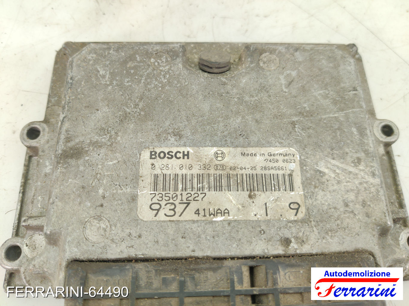 Centralina Motore ALFA ROMEO 147 937 1.9 JTD 2001-2010 73501227, 0281010332