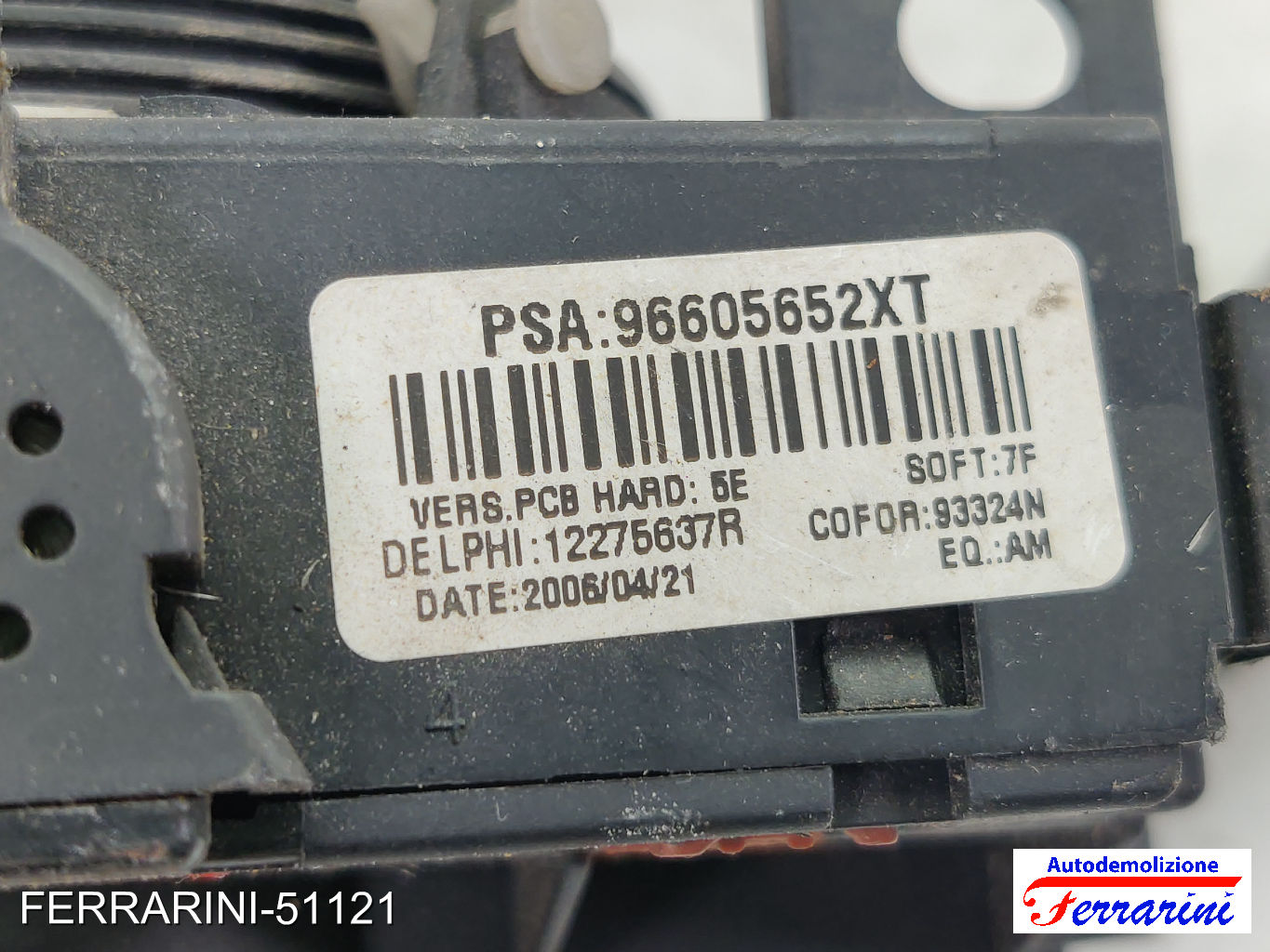 Devioluci PEUGEOT 307 3A/C 2004-2009 96605652XT, 6242C4, 12275637R 7