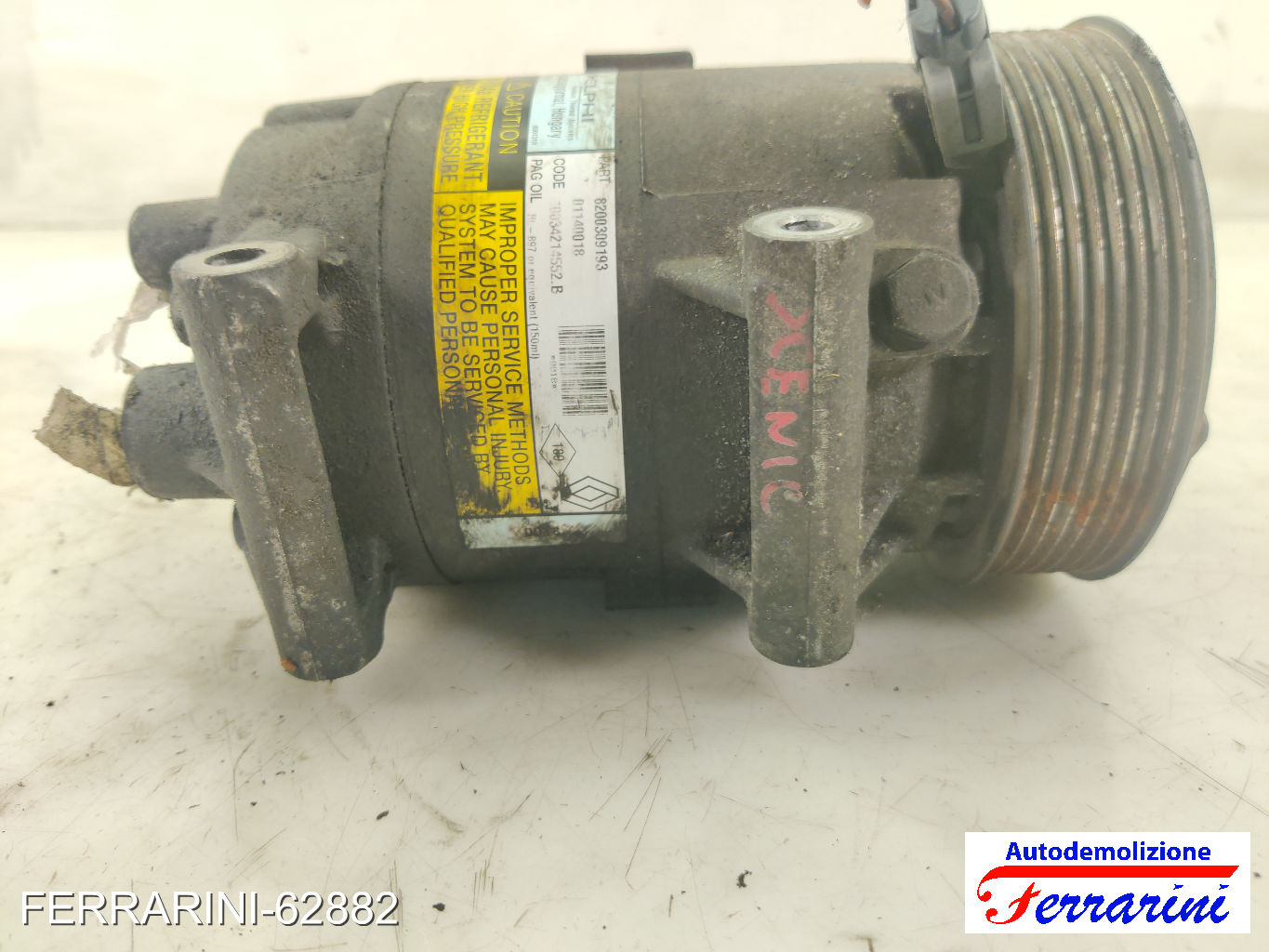 Compressore Clima RENAULT SCENIC 2 JM0/1 1.9 DCI 2005-2008 8200309193, 01140018