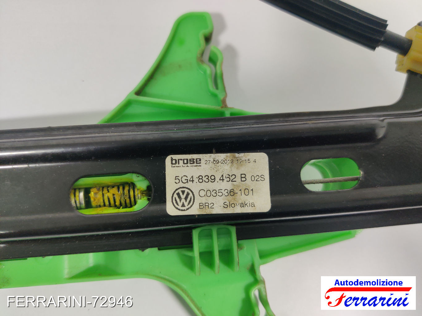 Alzavetro VW GOLF 7 5G1, BE1, BE2, BQ1 2012-2020 destro, dx, posteriore, post 7
