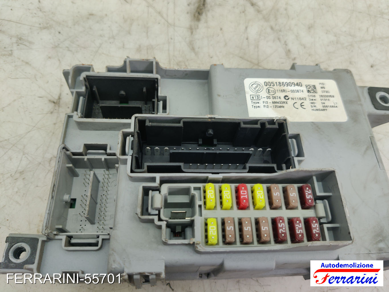 Body Computer FIAT PUNTO 199 1.2 2012-2023 00518690940 13