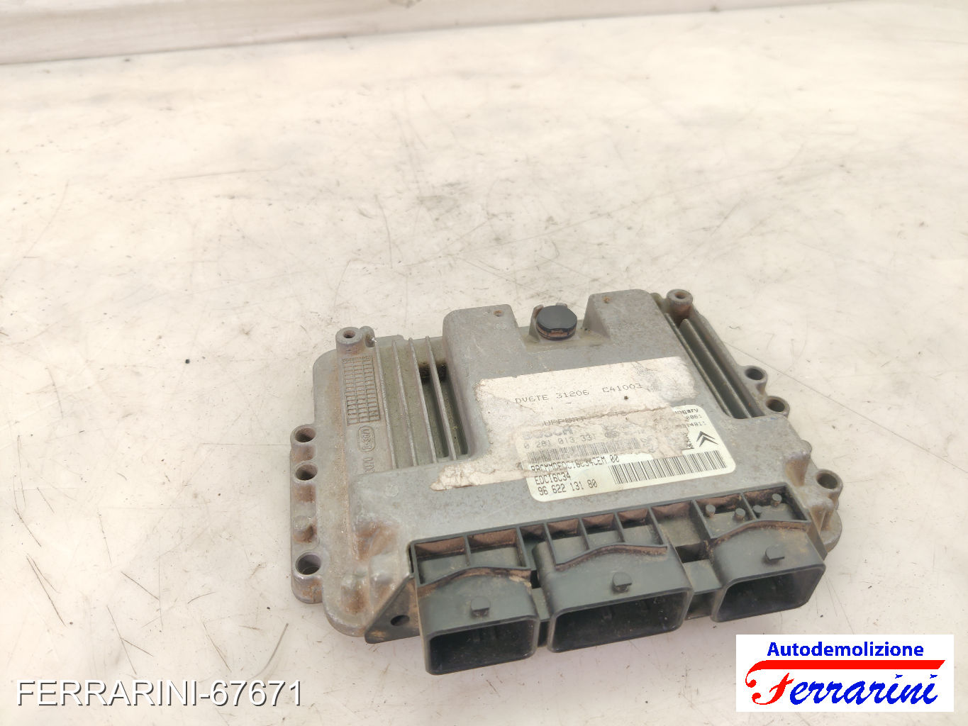 Centralina Motore PEUGEOT 307 3A/C 1.6 HDI 110 2004-2009 9662213180, 0281013331