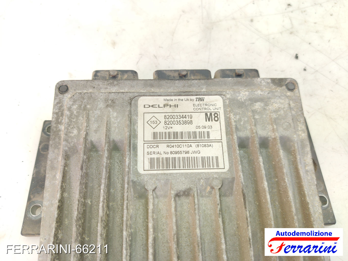 Centralina Motore NISSAN MICRA 3 K12 1.5 DCI 2003-2010 8200334419, 80955798 6